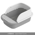 Large Cat Litter Box with Half Enclosure and Splash Guard