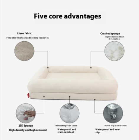 Waterproof Memory Foam Dog Kennel