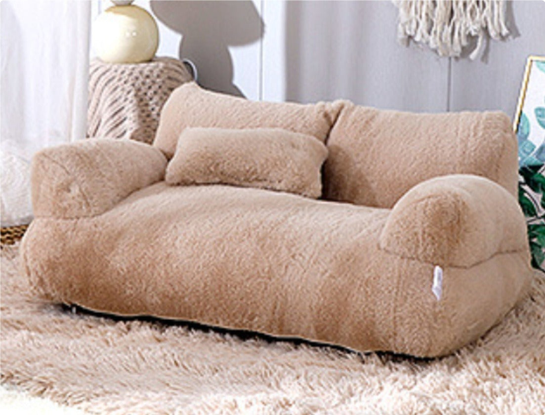 Luxury Cat Bed Sofa - Winter Warm Plush Pet Nest