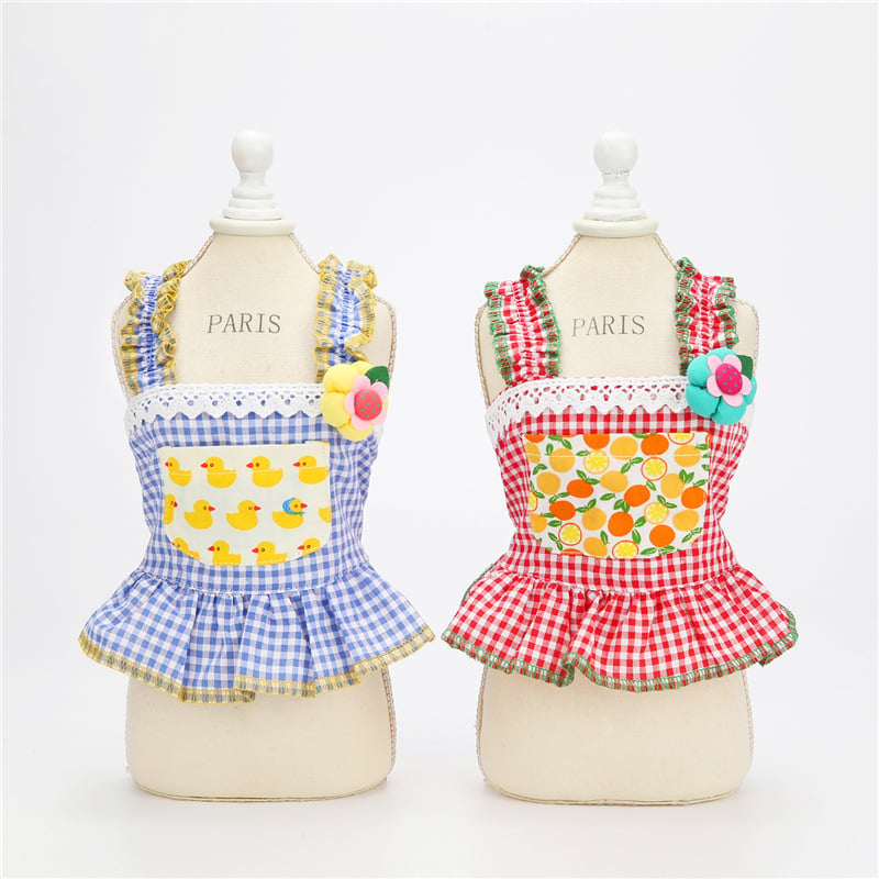 Summer Floral Sling Skirt for Small Dogs and Pets