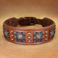 Anti-Bite Cowhide Rivet Dog Collar