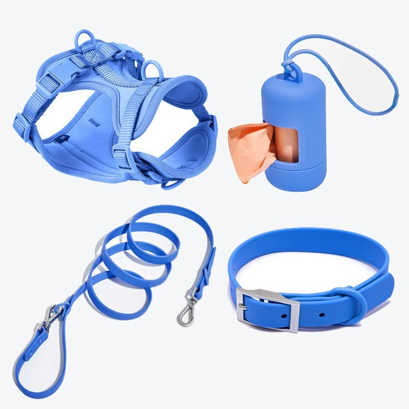 Dog Tactical Chest Back Waterproof Collar Set