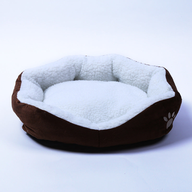 Removable Pet Bed with Warm Lamb Fleece for Dogs