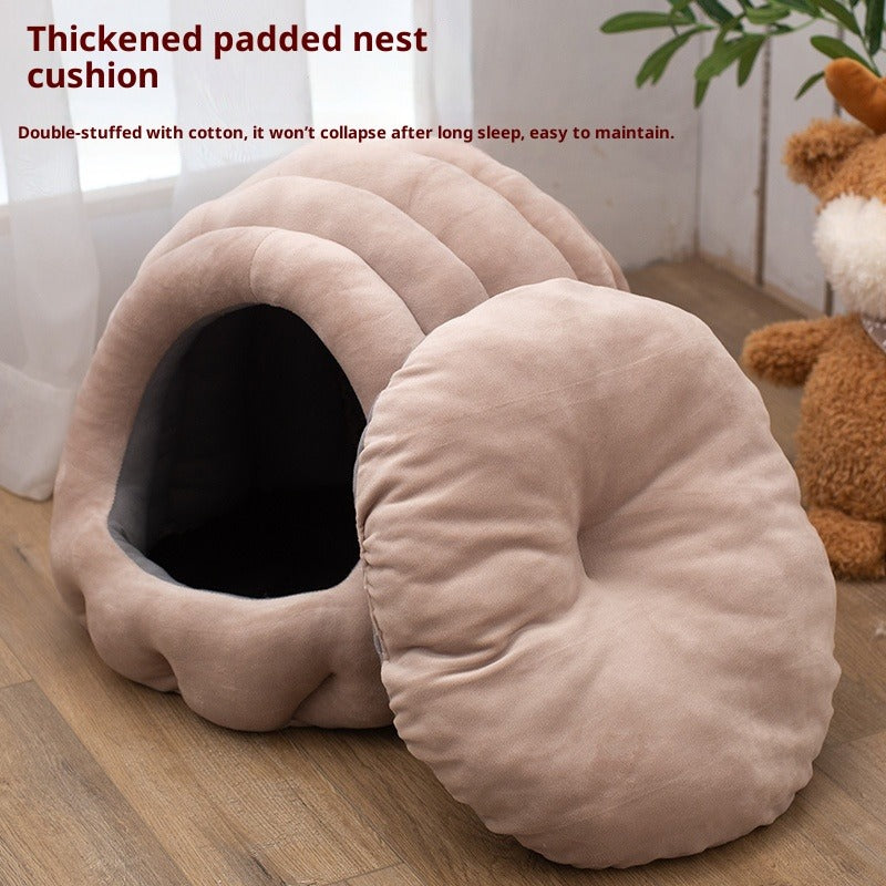 Fully Enclosed Cat Bed for All Seasons
