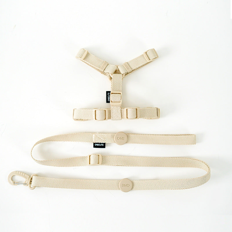 Korean Cat and Dog Macaron H-Type Collar with Lead
