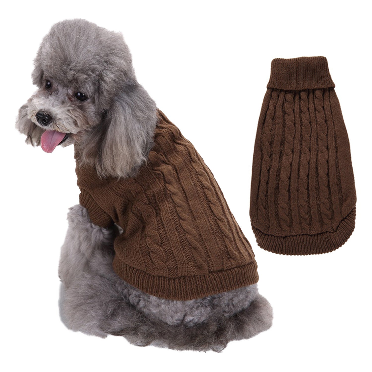 Solid Color Puppy Dog Sweater for Bichon and Teddy