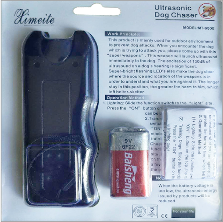 High-Power Ultrasonic Dog Repeller with LED Light
