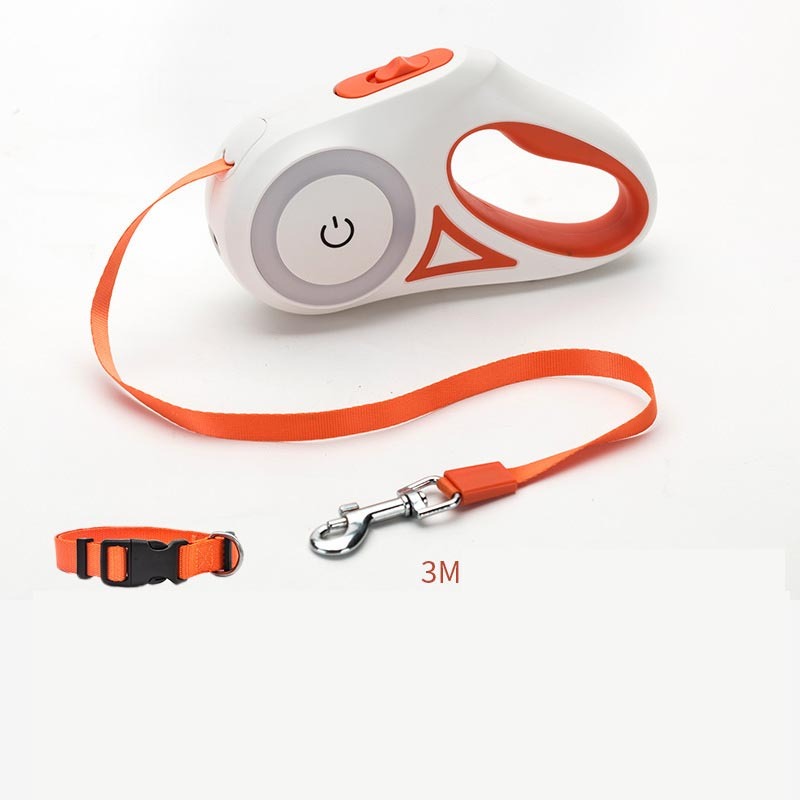 Automatic Retractable Dog Leash & Collar with Spotlight