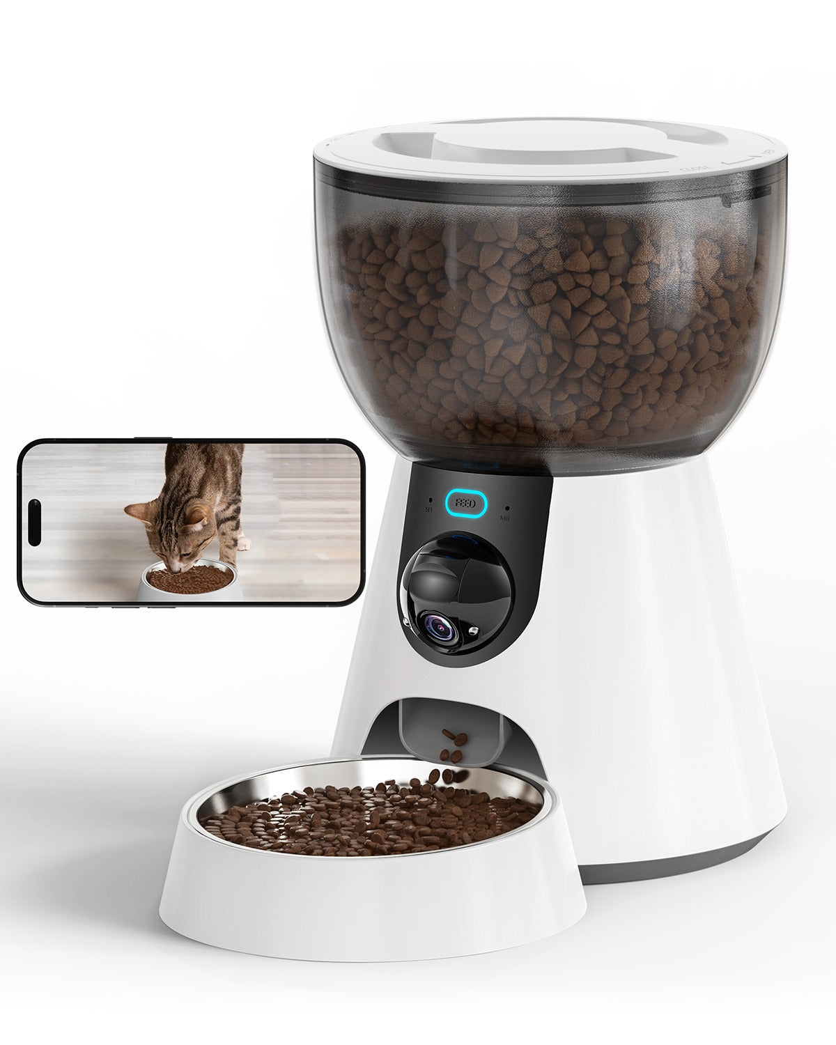 Automatic Cat Feeder with Camera 1080P HD