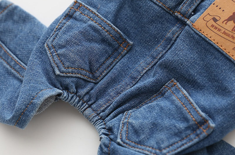 Stretch Denim Pet Suspenders