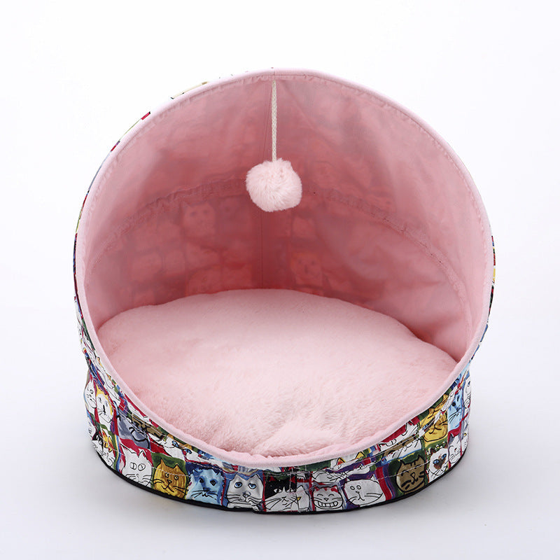 Cat Sleeping Bag, Enclosed Cat House Bed