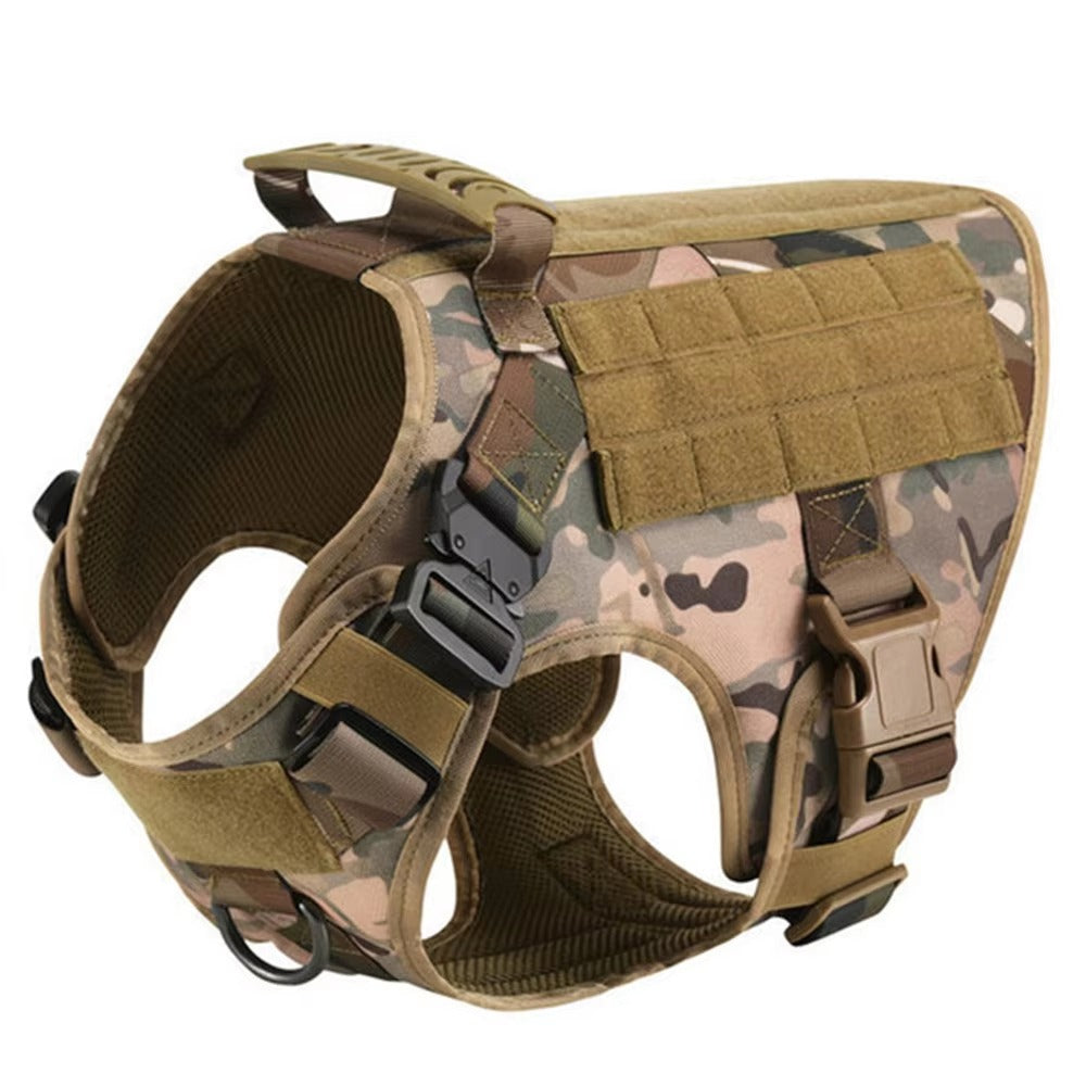 Nylon Camouflage Dog Harness and Leash Set