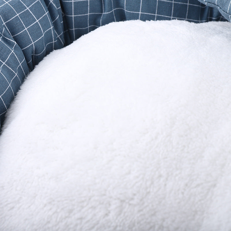 Round Pet Bed for Cats and Dogs - Soft and Stylish