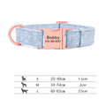 Engraved Anti-Lost Dog Collar with Leash for Medium Dogs