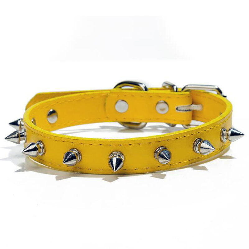 Multicolor PU Leather Dog Collar for Pets