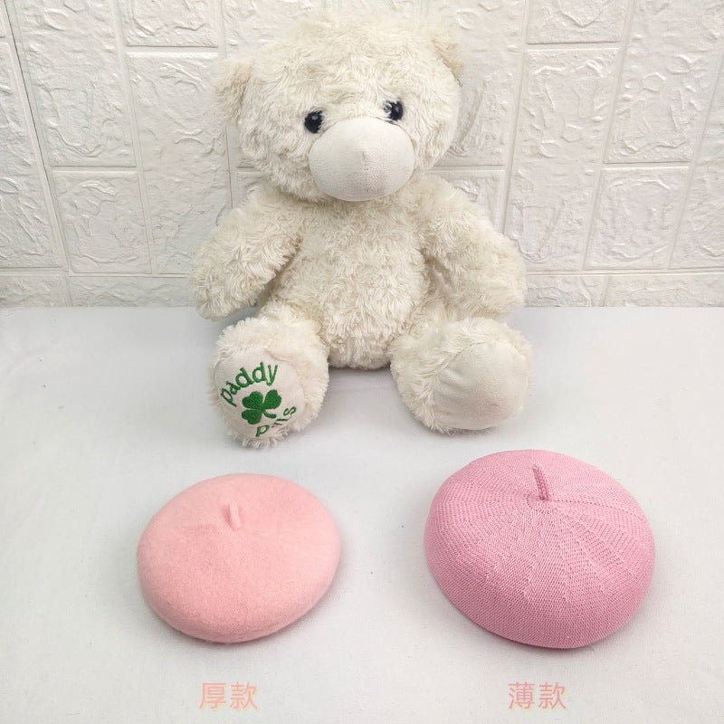 Ins Style Wool Beret for Pets - Dog and Cat Accessory