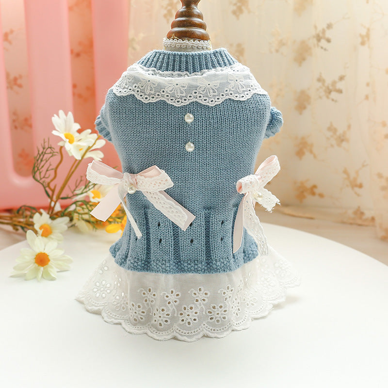 Warm Wooden Bowknot Dog and Cat Clothes