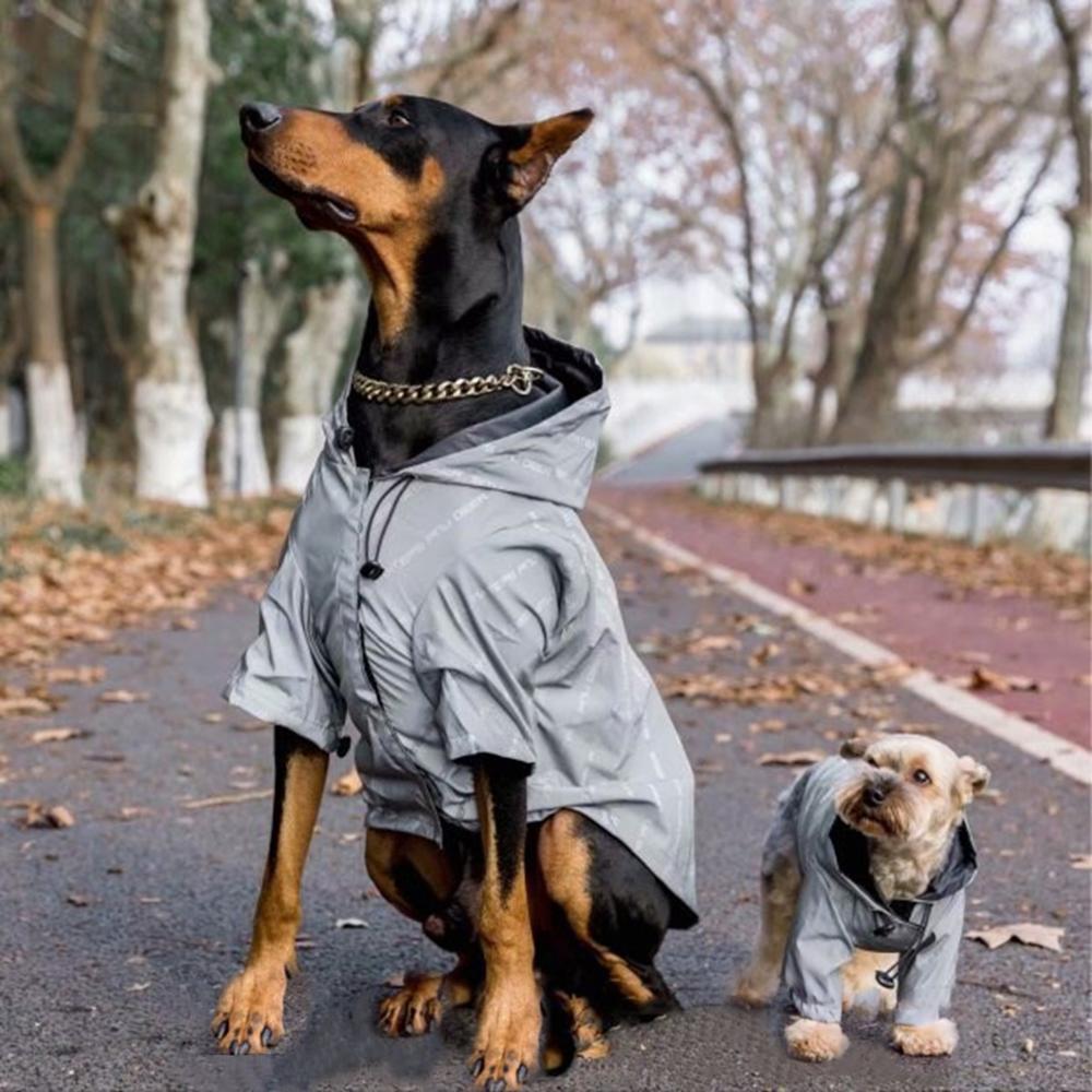 Summer Lightweight Astronaut Dog Raincoat for Medium Breeds