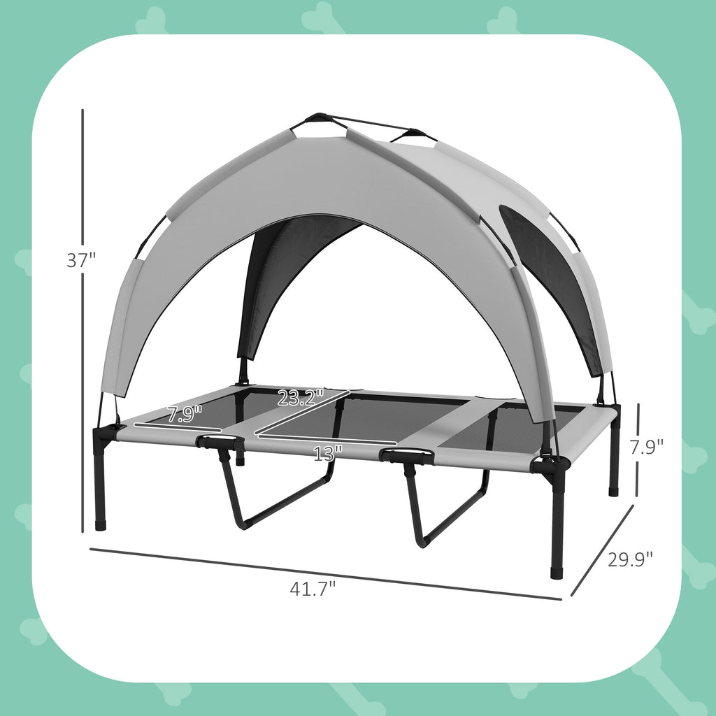 Elevated Outdoor Dog Bed with Canopy