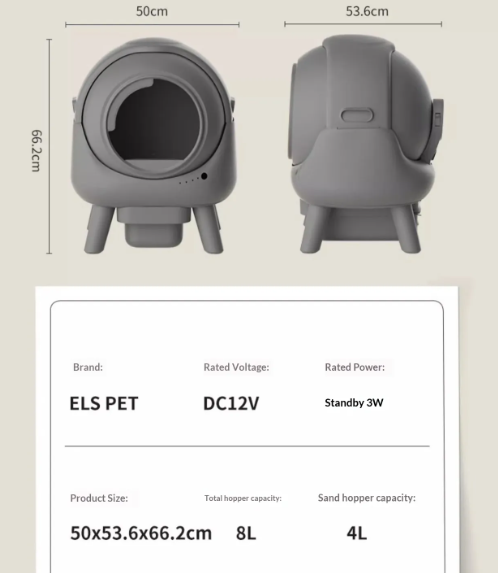 Smart Enclosed Self-Cleaning Cat Litter Box