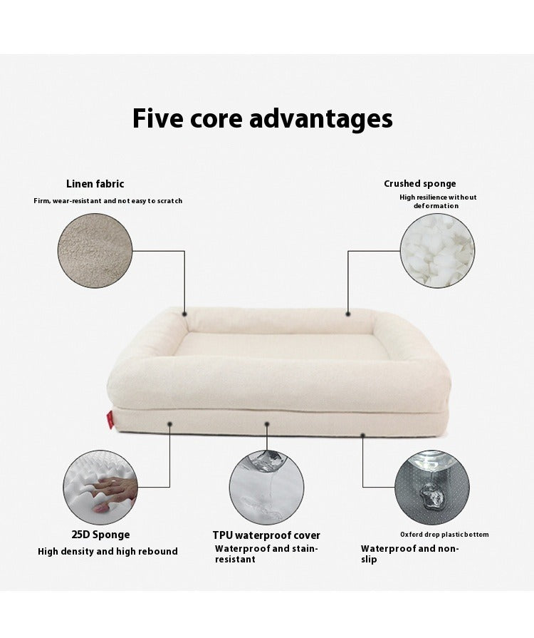Memory Sponge Waterproof Dog Kennel