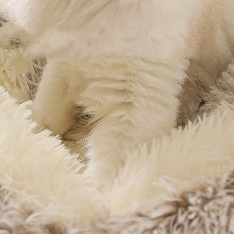 Crystal Velvet Semi-Enclosed Cat Bed