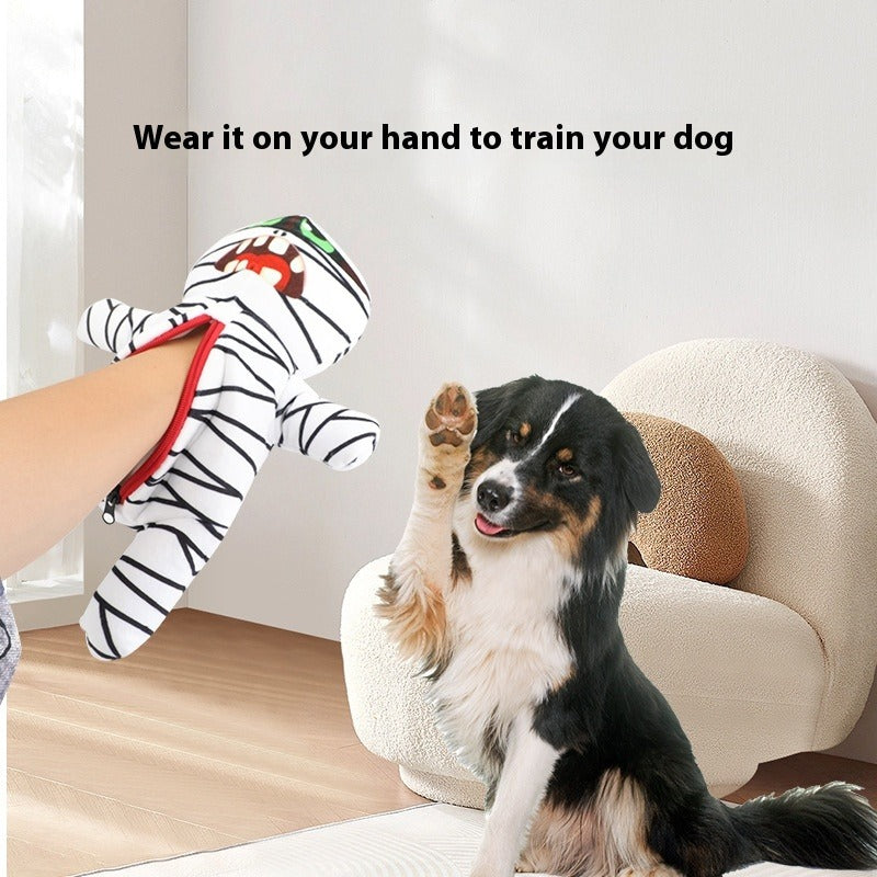 Plush Mummy Pet Food Hiding Toy Set