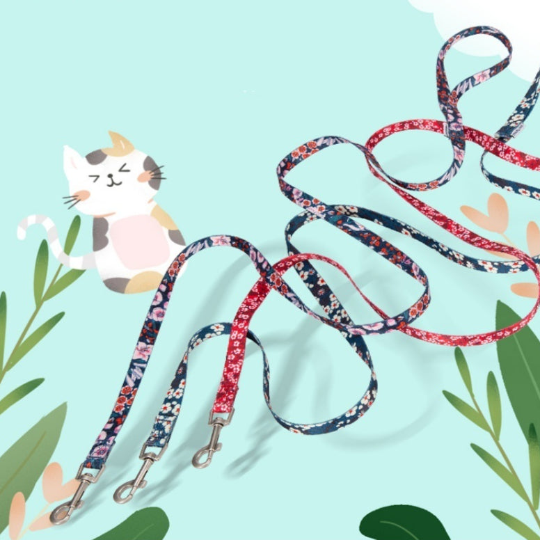 Floral Hand-Holding Rope for Cats and Dogs