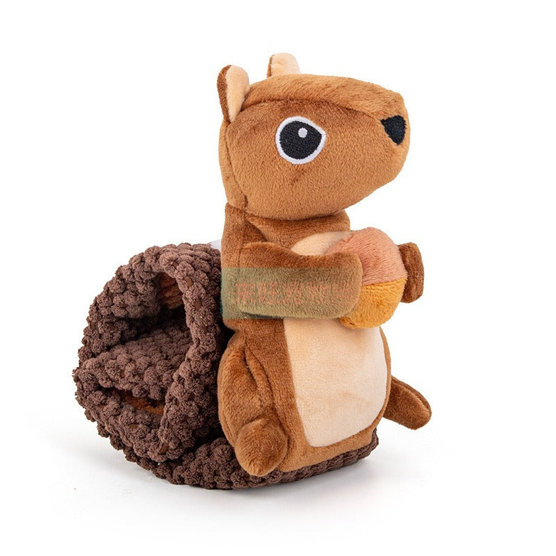Interactive Plush Food-Dispensing Pet Toy