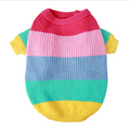 Rainbow Knitted Sweater for Medium Dogs - Trendy Fall/Winter
