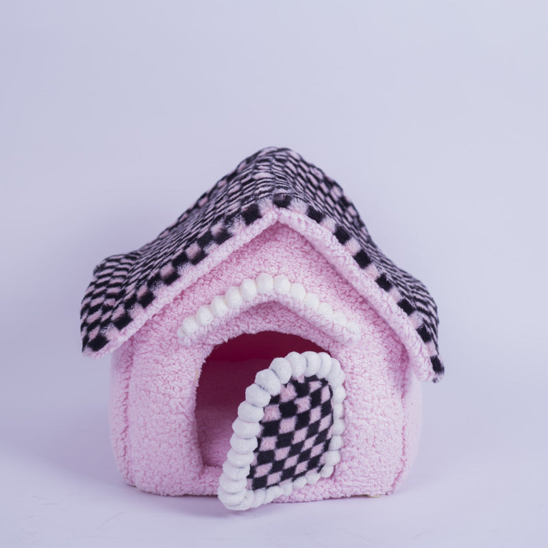 Winter Cozy Dog House for Small Breeds and Cats