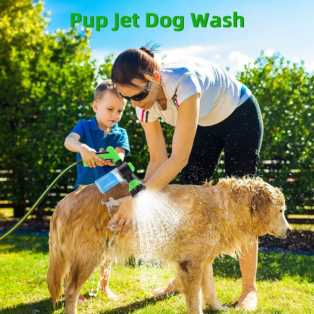 Pet Dog Wash Outdoor High-Pressure Sprayer Brush & Grooming Comb