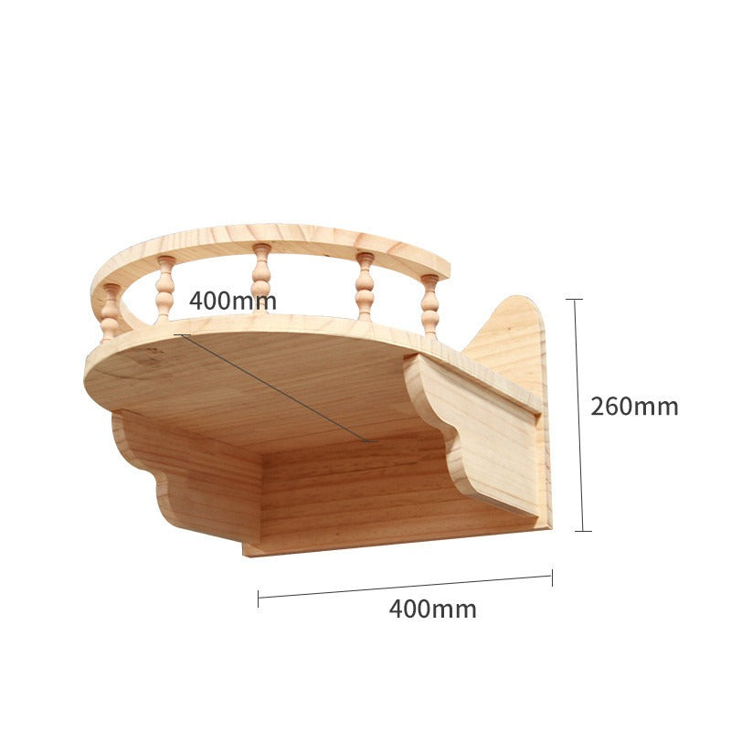 Wall-Mounted Solid Wood Cat Shelves & Perches