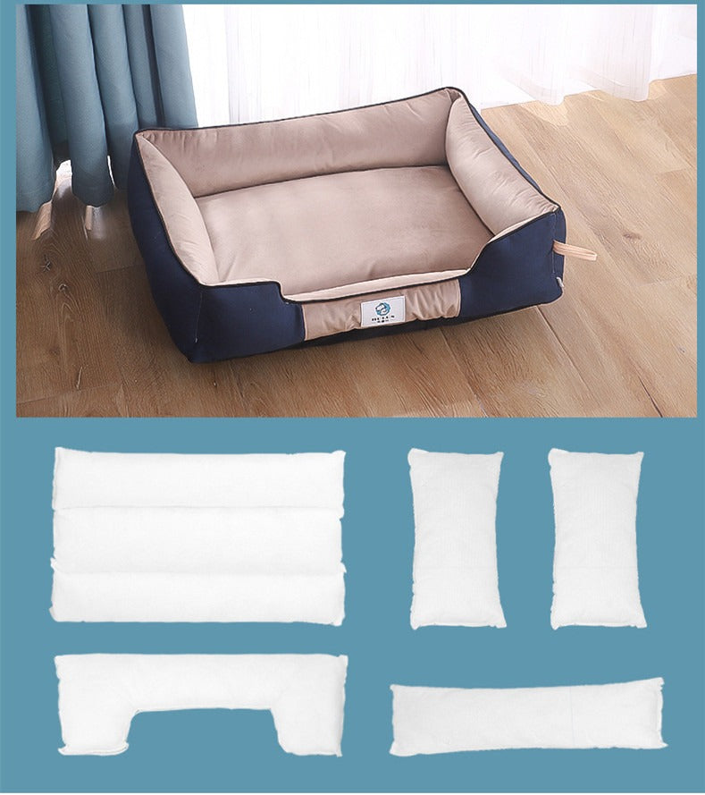 Velvet Square Pet Bed