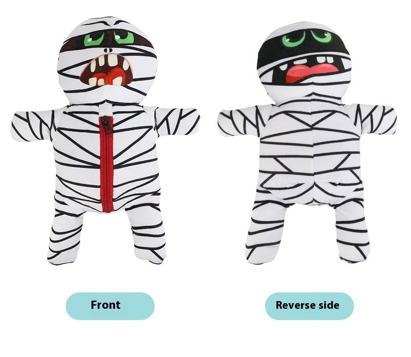 Plush Mummy Pet Food Hiding Toy Set