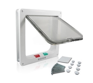 Pet Door with Direction Control for Cats and Dogs