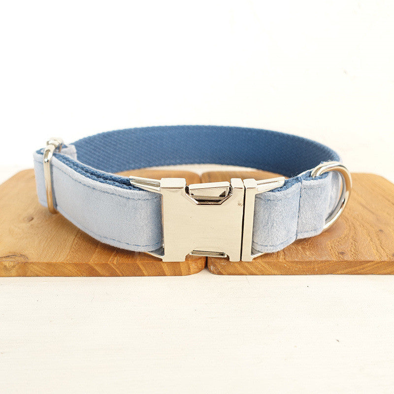 MUTTCO Dog Collar and Leash Set with Plush Material