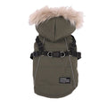 Dog Outfit with Fur Tie, Hat, and Vest