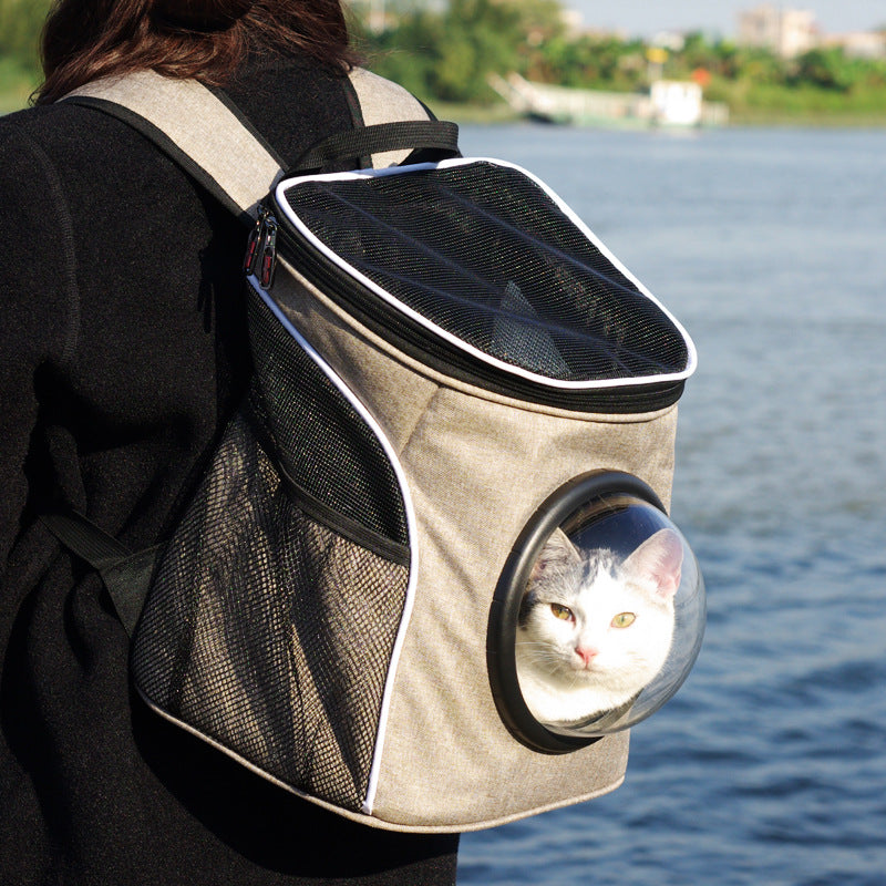 Oxford Cloth Pet Space Backpack for Cats, Portable