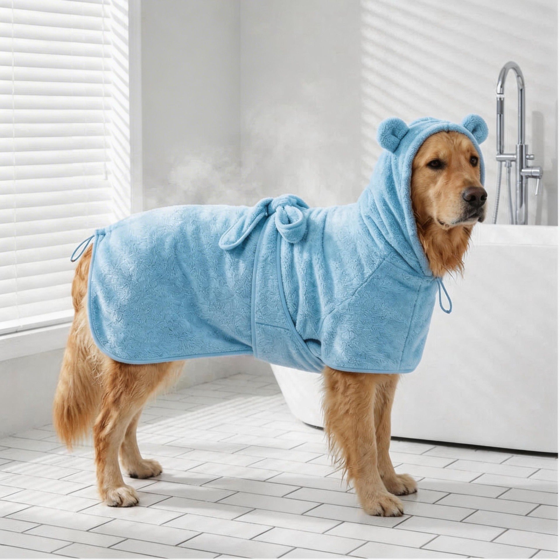 Four-season Thick Absorbent Pet Bathrobe