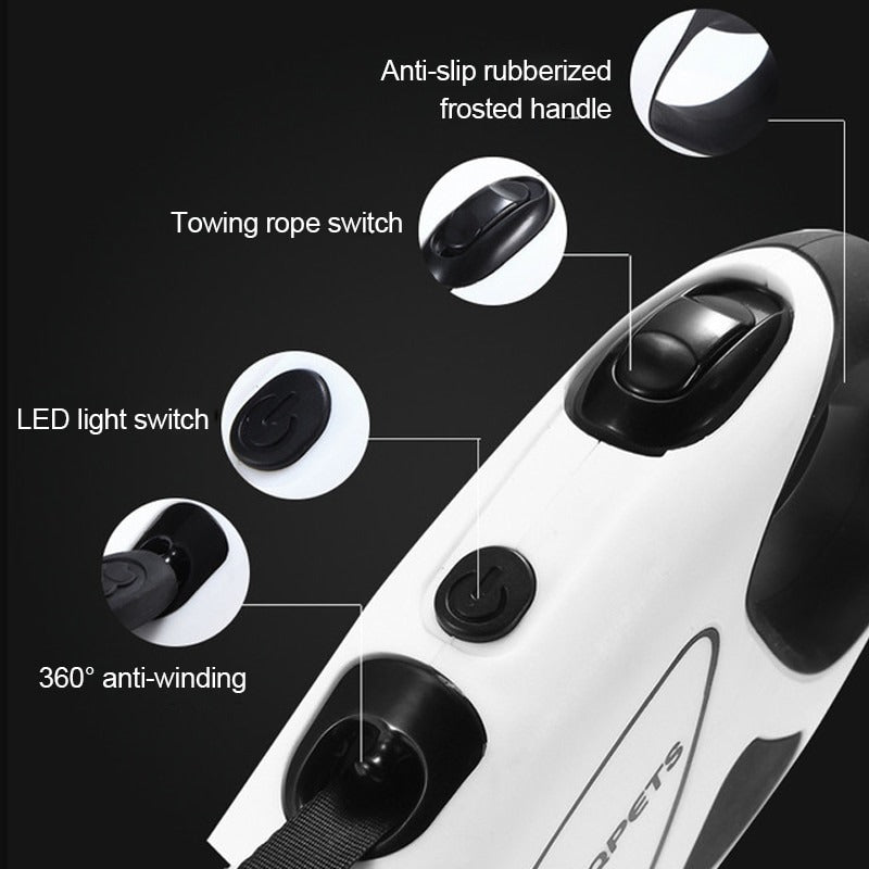 Retractable Dog Leash with Light