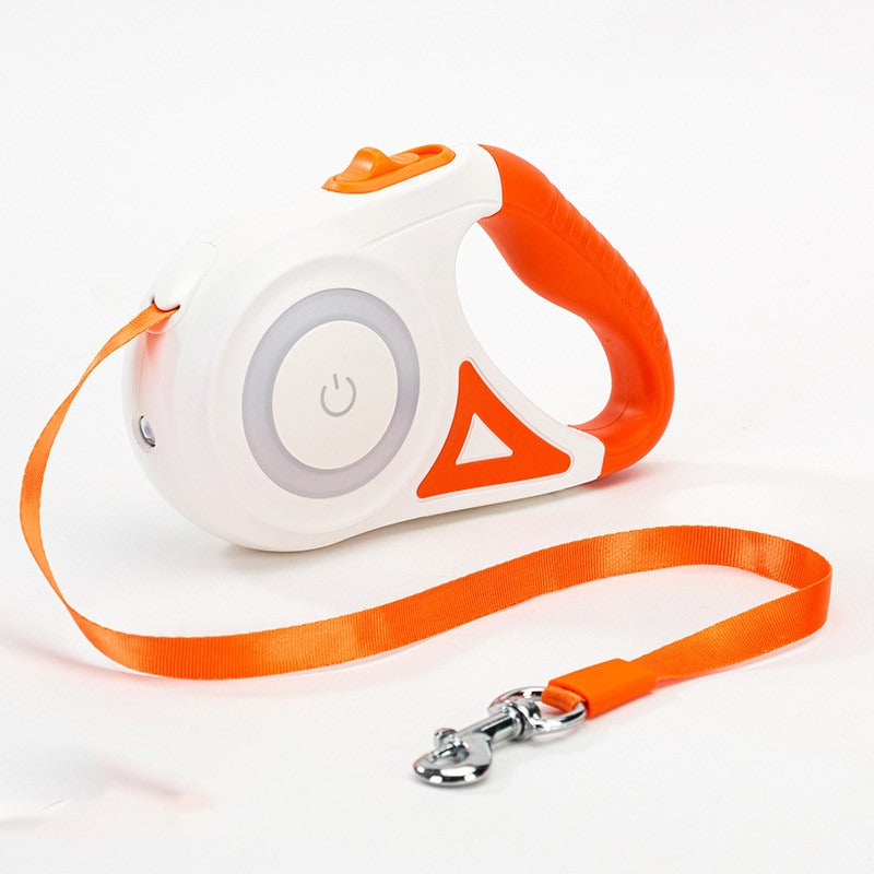 Retractable Dog Leash with Light & Collar