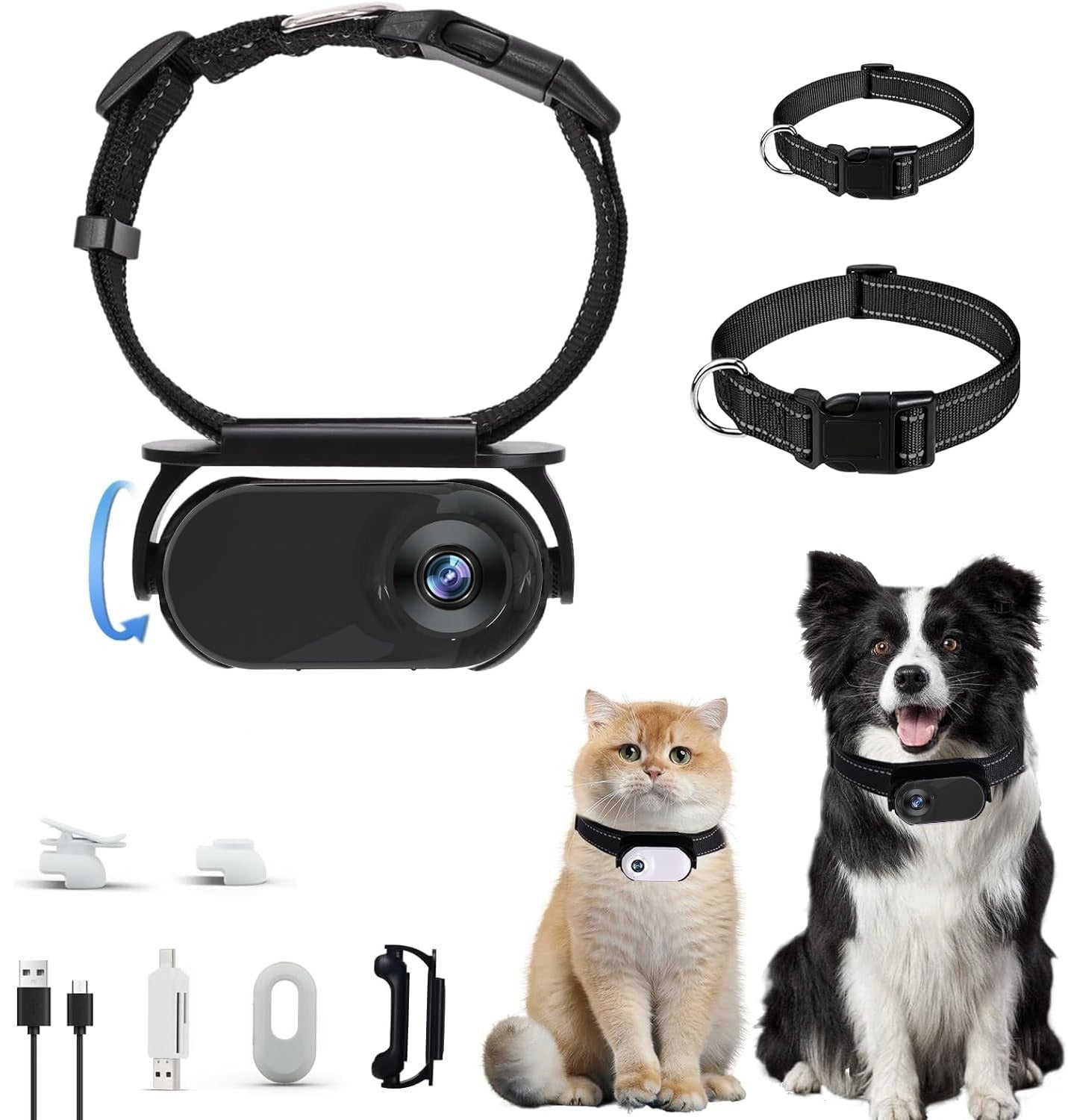 Pet HD Mini Camera Magnetic Collar