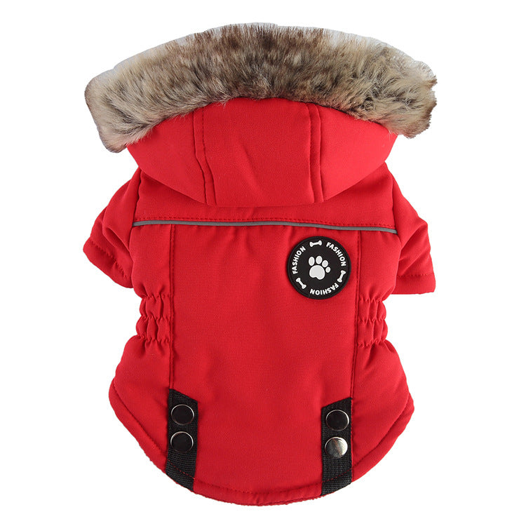 Cotton Chest-Back Zip Jacket for Dogs