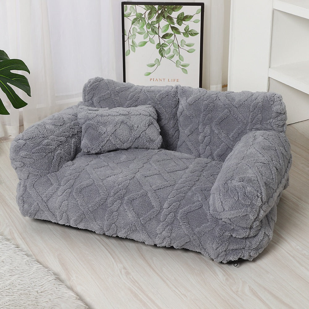 Pet Sofa Bed with Warming Feature, Removable & Washable