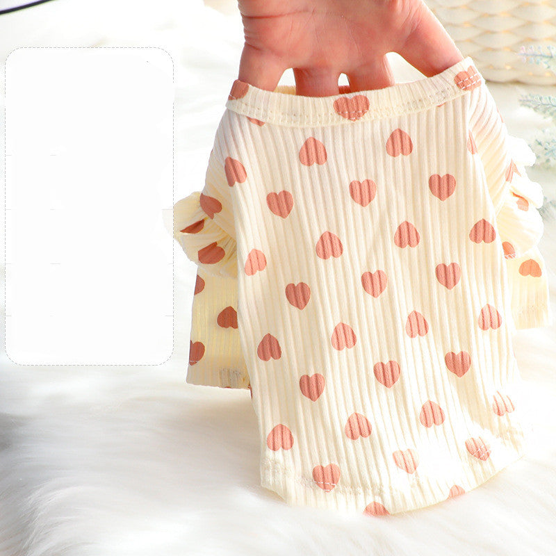 Cute Cotton Bottoming Shirt for Small Dogs & Cats