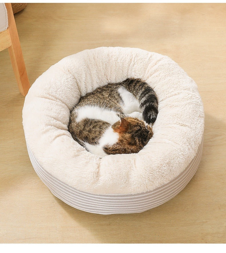 Warm Semi-Enclosed Pet Bed for Cats and Dogs