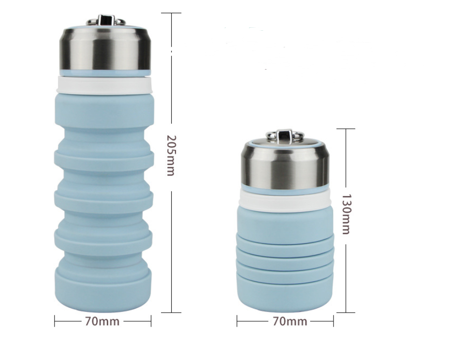 Collapsible Silicone Water Bottle and Cup