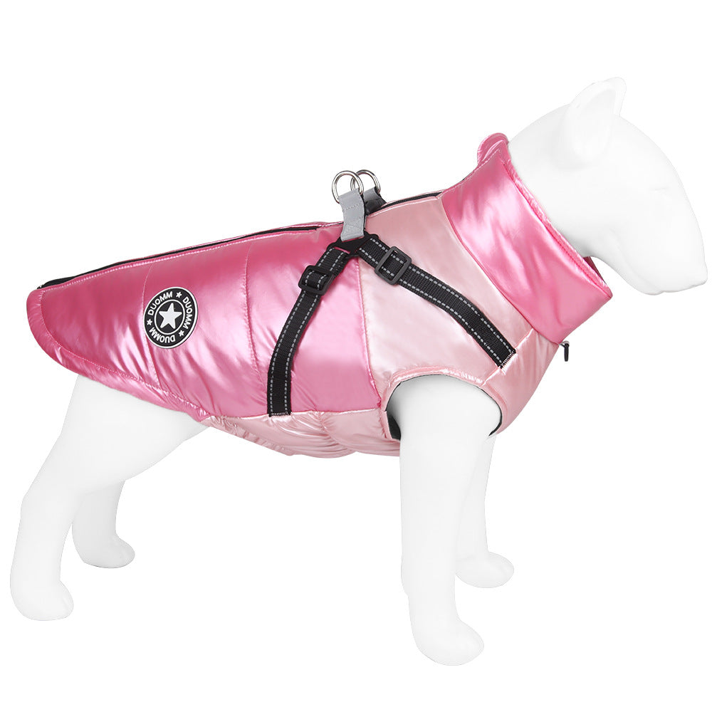 Windproof Reflective Cotton Coat for Big Dogs