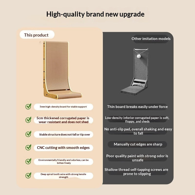 L-Shaped Vertical Cat Scratcher